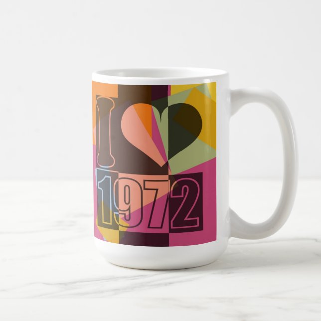Vintage Art - I kärlek (hjärta) 1972 - Mugg (Höger)