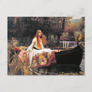 Vintage Art John W. Waterhouse Dam i Shalott Vykort