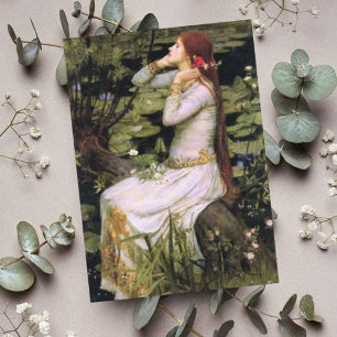 Vintage Art John W. Waterhouse Ophelia Tack Kort