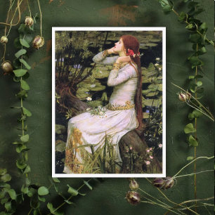Vintage Art John W. Waterhouse Ophelia Vykort