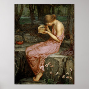 Vintage Art John William Waterhouse Psyche Poster