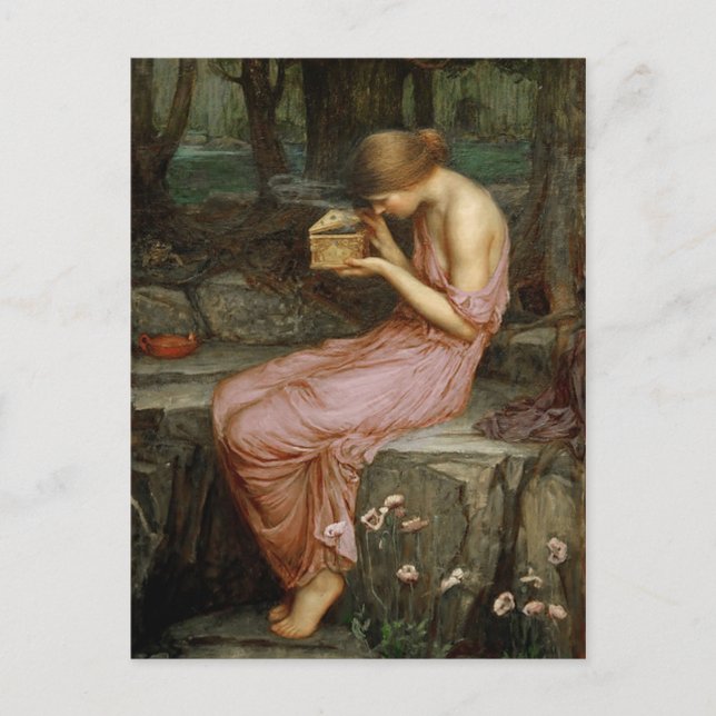 Vintage Art John William Waterhouse Psyche Vykort (Framsida)