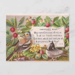 Vintage Art jul Hälsning Vykort