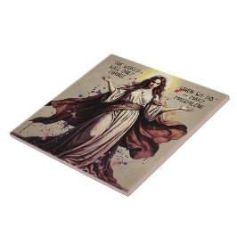 Vintage Art Maria Magdalena Citat Kakelplatta