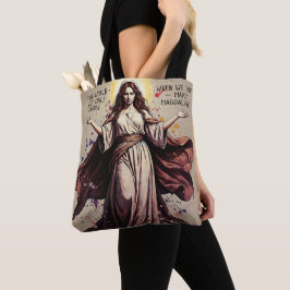 Vintage Art Maria Magdalena Citat Tygkasse