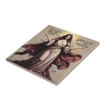 Vintage Art Mary Magdalene Quote  Kakelplatta<br><div class="desc">Inspiring and religious tile. "The world will only change when we do" quote by Mary Magdalene. A quote to help us through these turbulent times. Inside the card has her quote, "The kingdom, it can't be built through conflict. Not by opposition, not by destruction. It grows with us, with every...</div>