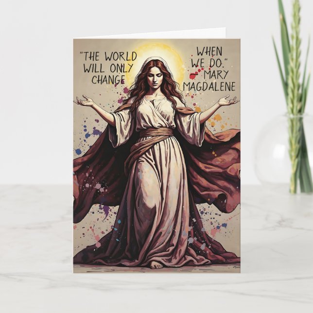 Vintage Art Mary Magdalene Quote Kort (Framsida)