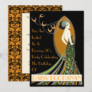 Vintage Art nouveau 1920-talet Inbjudningar