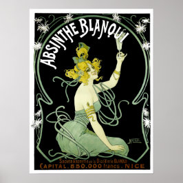 Vintage Art Nouveau Absinthe Blanqui av Nover Poster