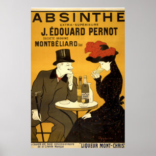 Vintage Art Nouveau Absinthe-reklam av L. Cappiell Poster