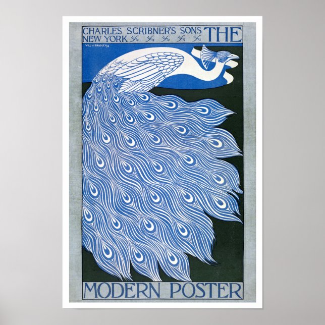 Vintage Art nouveau Advertising Poster - Peacock (Framsidan)