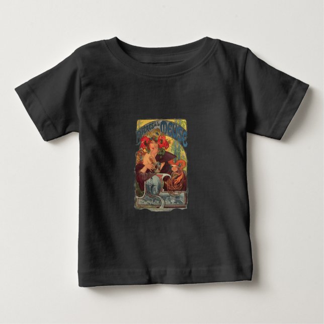 Vintage Art nouveau Alphonse Mucha Tee (Framsida)