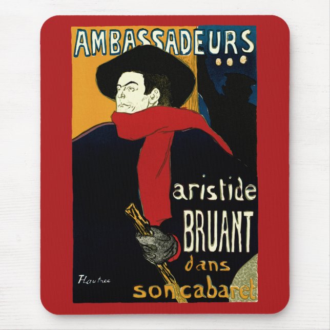 Vintage Art nouveau ambassader, Toulouse Lautrec Musmatta (Framsidan)