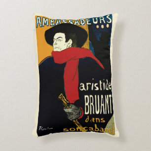 Vintage Art Nouveau Ambassadeurs, Toulouse Lautrec Prydnadskudde