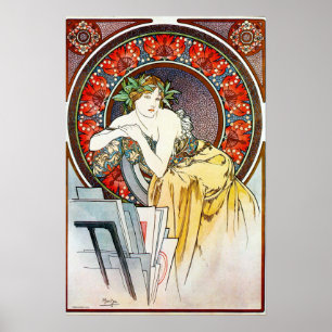 Vintage Art Nouveau-annons för Salon des Cent av M Poster