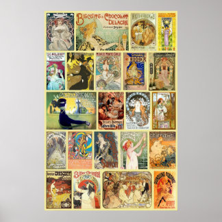 Vintage Art nouveau Annonsering Poster