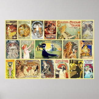 Vintage Art nouveau Annonsering Poster