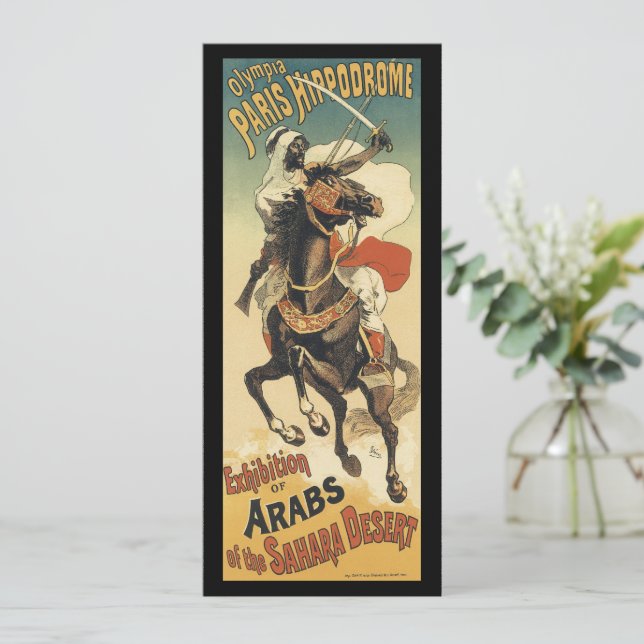 Vintage Art nouveau, araber i Saharaöknen (Stående Fram)
