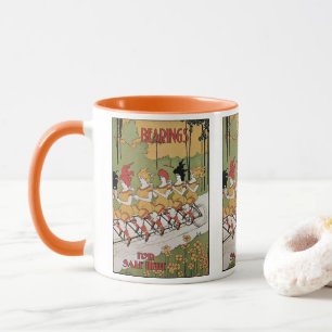 Vintage Art nouveau, Bearings Tandem Bicycle Mugg