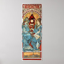 Vintage Art nouveau Benediktine 1898 Mucha