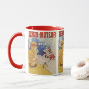 Vintage Art Nouveau, Benzo Moteur av Jules Cheret Mugg