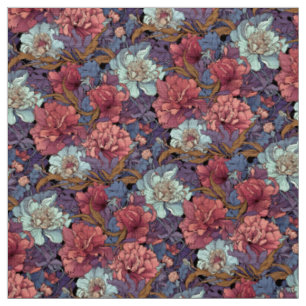 Vintage-Art nouveau-Blommönstret Tyg