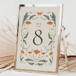 Vintage Art nouveau Bordsnummer-kort Bröllop Bordsnummer<br><div class="desc">Det här Bordsnumret från Samlingen i Bröllop visar en vacker blommigt för vintage som överträffar modern elegans. Anpassa den med dina detaljer enkelt och snabbt. Tryck helt enkelt på knappen "anpassa" för att ytterligare ordna om och formatera stil och placera texten.</div>