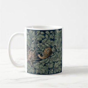 Vintage Art Nouveau Botanisk Snigel Antik Kaffemugg