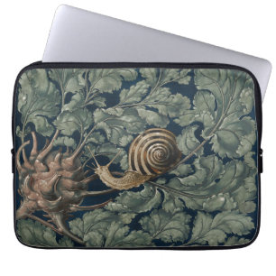 Vintage Art Nouveau Botanisk Snigel Antik Laptop Fodral