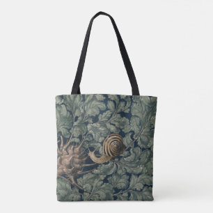 Vintage Art Nouveau Botanisk Snigel Antik Tygkasse