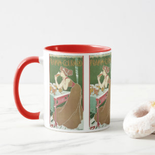 Vintage Art nouveau Brasserie Fraikin-Courard Beer Mugg