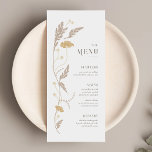 Vintage Art nouveau Bröllop Menu Meny<br><div class="desc">Menu i Bröllop från Samlingen i Art nouveau visar en vacker blommigt i vintage som överlämnar modern elegans. Anpassa den med dina detaljer enkelt och snabbt. Tryck helt enkelt på knappen "anpassa" för att ytterligare ordna om och formatera stil och placera texten.</div>