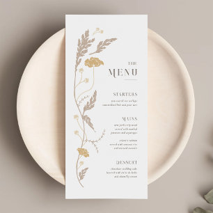 Vintage Art nouveau Bröllop Menu Meny