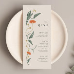 Vintage Art nouveau Bröllop Menu Meny<br><div class="desc">Menu i Bröllop från Samlingen i Art nouveau visar en vacker blommigt i vintage som överlämnar modern elegans. Anpassa den med dina detaljer enkelt och snabbt. Tryck helt enkelt på knappen "anpassa" för att ytterligare ordna om och formatera stil och placera texten.</div>