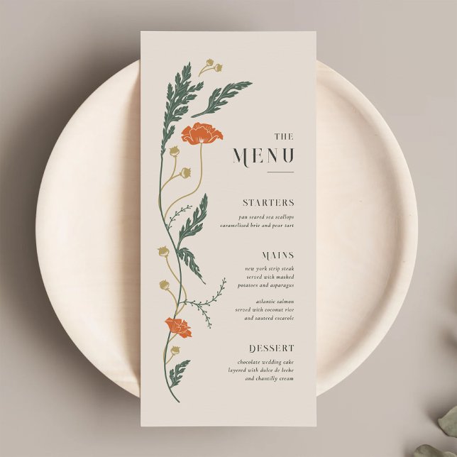 Vintage Art nouveau Bröllop Menu Meny (Skapare uppladdad)