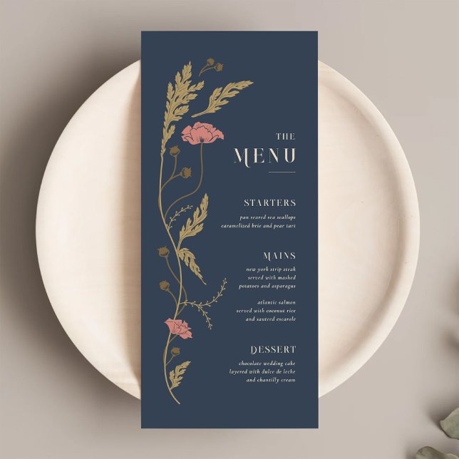 Vintage Art nouveau Bröllop Menu Meny (Skapare uppladdad)