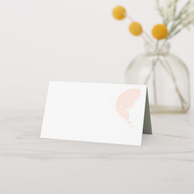 Vintage Art nouveau  Butterfly Bröllop Placeringskort (Framsida)