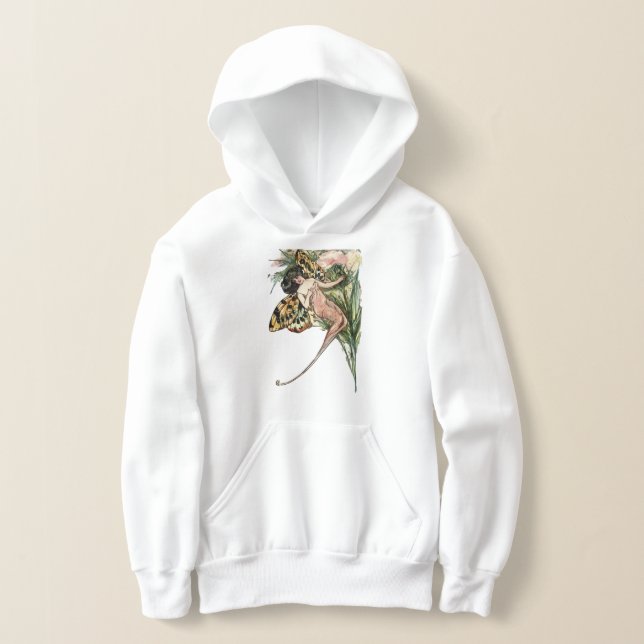Vintage Art nouveau Butterfly Fairy Tröja (Laydown)