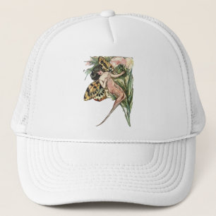 Vintage Art nouveau Butterfly Fairy Truckerkeps