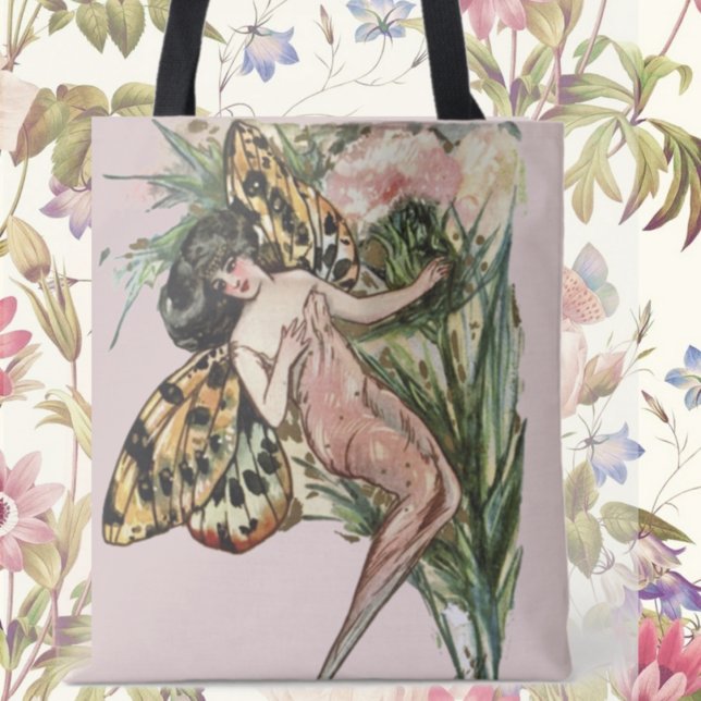 Vintage Art nouveau Butterfly Fairy Tygkasse (Skapare uppladdad)
