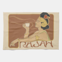 Vintage Art Nouveau Café Rajah, dam med kaffe