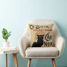 Vintage Art Nouveau, Ce Soir Chat Noir Svart Katt