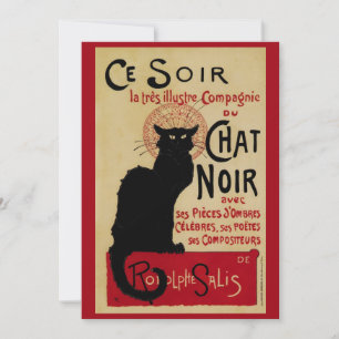 Vintage Art nouveau, Ce Soir Chatta Noir Black Cat