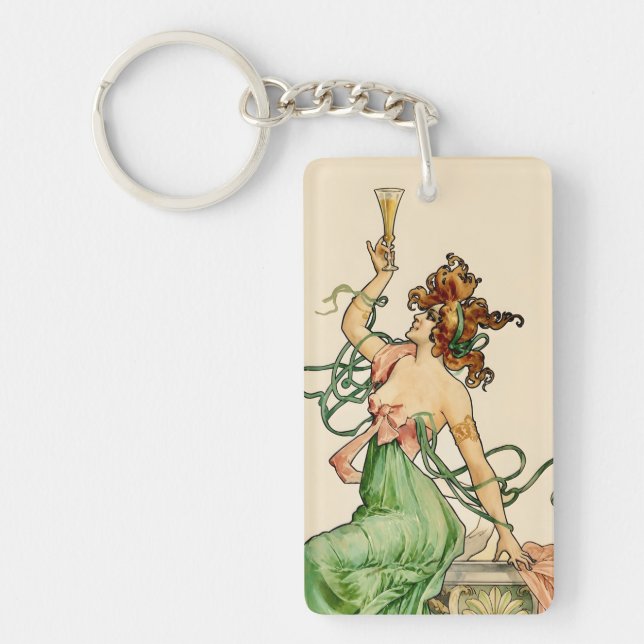Vintage Art Nouveau Champagne Lady-illustration  (Framsidan)