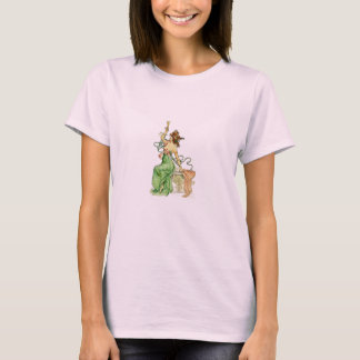 Vintage Art Nouveau Champagne Lady-illustration T Shirt