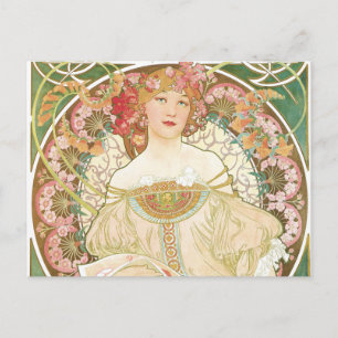 Vintage Art nouveau, Champenois av Alphonse Mucha Vykort