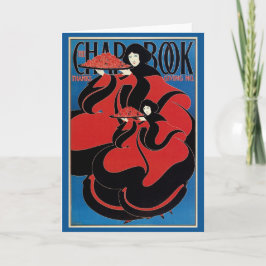 Vintage Art nouveau Chap Bok Thanksgiving Helgkort