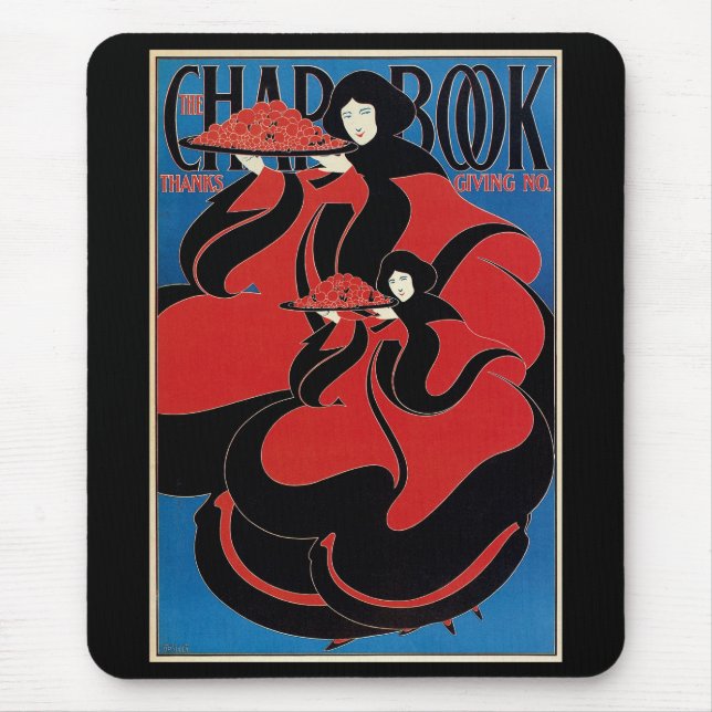 Vintage Art nouveau Chap Bok Thanksgiving Musmatta (Framsidan)