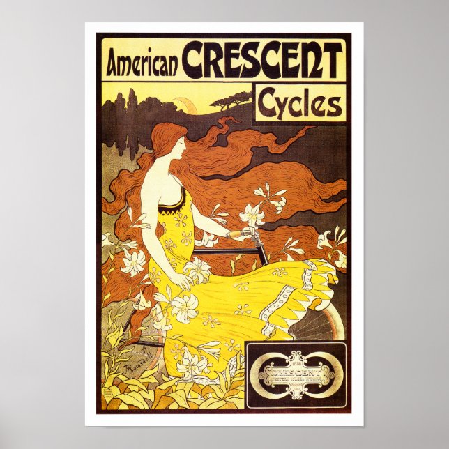 Vintage Art nouveau Cycle Ad Poster (Framsidan)