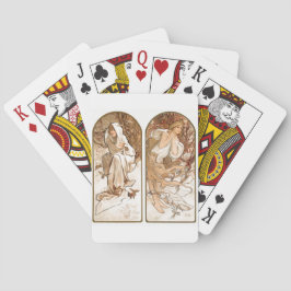 Vintage Art nouveau Dam Casinokort